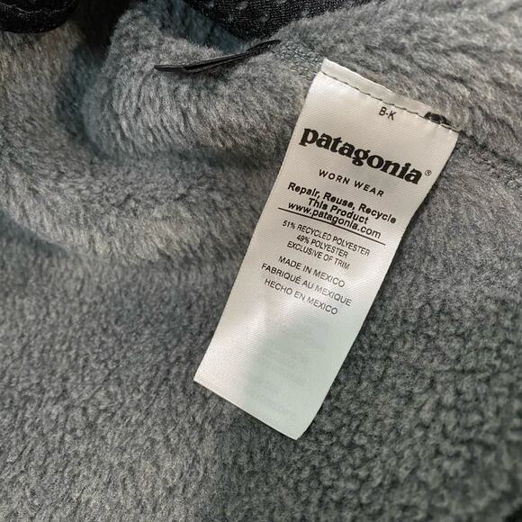 Patagonia Women's Sweatshirt Re Tool Snap T Fleece Gray Aqua Large Pullover Cozy - Picture 6 of 9